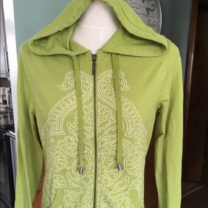 Prana green hooded jacket